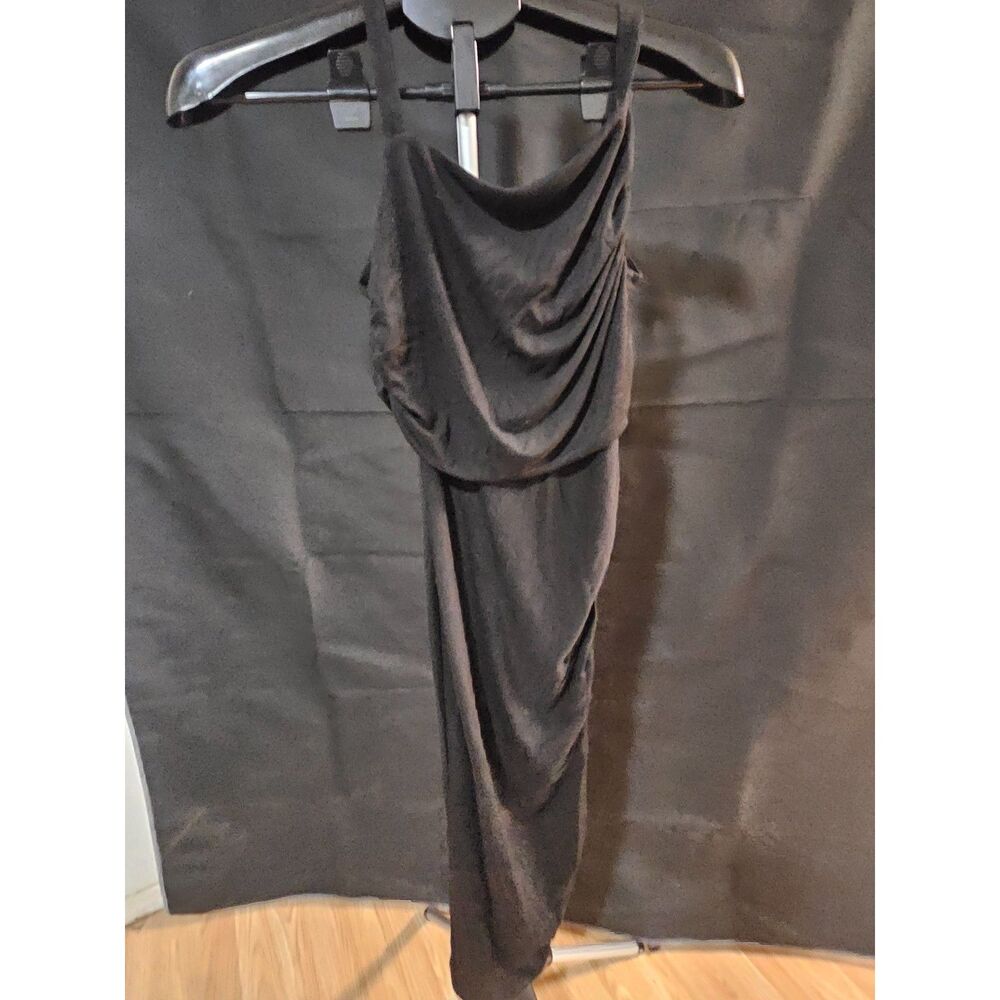 Sofía Jeans by Sofía Vergara Black Draped Maxi Dress, Size XS